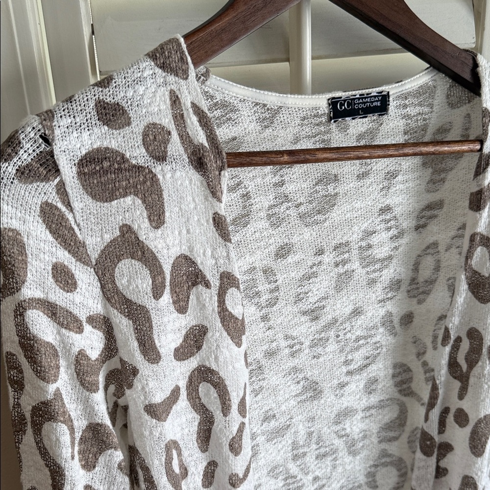 Gameday Couture Women's Leopard Print Top - Brown and Cream